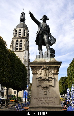 Rochambeau statua presso Vendome Loir-et-Cher Francia Foto Stock