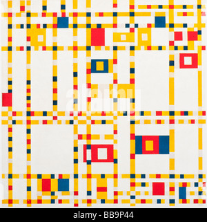 Broadway Boogie-Woogie di Piet Mondrian 1942-1943 Olio su tela Foto Stock