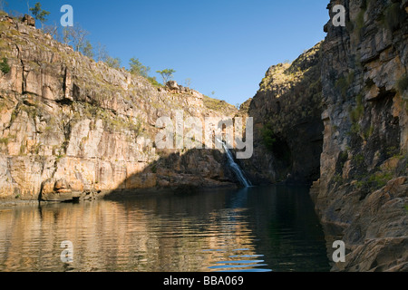 Maguk (Barramundi Gorge) - un popolare nuoto foro nel Parco Nazionale Kakadu, Territorio del Nord, l'AUSTRALIA Foto Stock