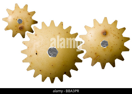 Produzione concettuale di patate Foto Stock