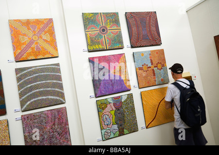 Aboriginal art gallery. Alice Springs, Territorio del Nord, l'AUSTRALIA Foto Stock