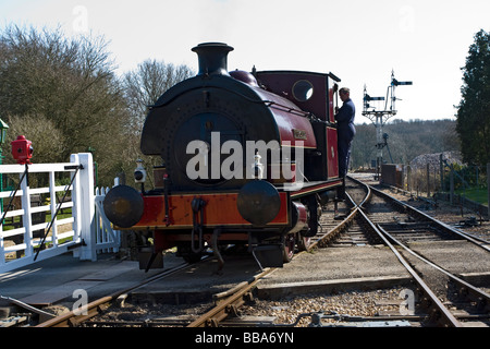 HAWTHORN LESLIE 0-4-0ST invincibile a Havenstreet sull'Isle of Wight Steam Railway Hampshire Foto Stock