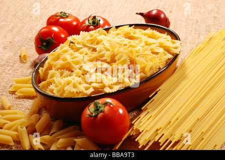 Un assortimento di pasta ancora vita Foto Stock