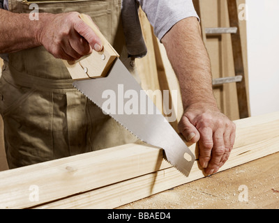 Dettaglio di un uomo di segatura di legno Foto Stock