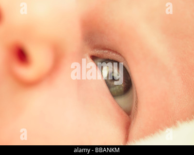 Baby's eye in stretta fino Foto Stock