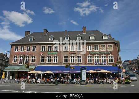 Centro città di Nivelles, vallone del Belgio Foto Stock