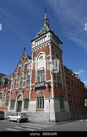 Gli edifici del centro di Nivelles, vallone del Belgio Foto Stock