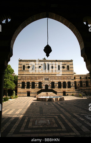 Il cortile di Palazzo Azem nella città vecchia a Damasco in Siria Foto Stock