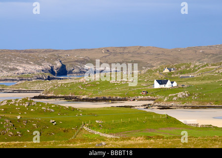 Uig sands sulla costa occidentale dell'isola di Lewis, Western Isles, Scozia Foto Stock