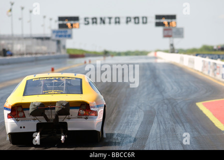 Il principale evento FIA European Drag Racing a Santa Pod Raceway, Wellingborough, Regno Unito Foto Stock