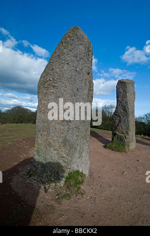 Quattro follia di pietra il vertice di adams hill parte del clent Worcestershire Inghilterra Regno Unito Foto Stock