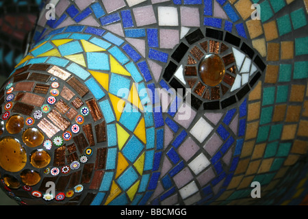 In prossimità della testa di Mandy il mandala Superlambanana, Museo di Liverpool, Merseyside, Regno Unito Foto Stock