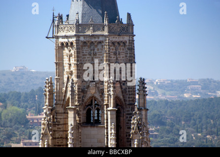 Vista aerea de la ciudad de toledo desde el vista Alcazar di Toledo e dall'Alcazar Foto Stock