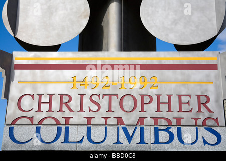 Christopher Columbus Monument Penns Landing Waterfront District Philadelphia Pennsylvania USA Foto Stock