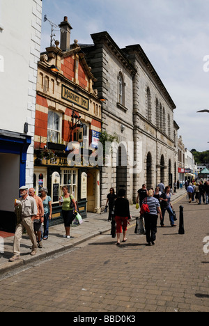 Truro, Cornwall. Market Inn e sala per la Cornovaglia, sulla banchina di limone. Foto Stock