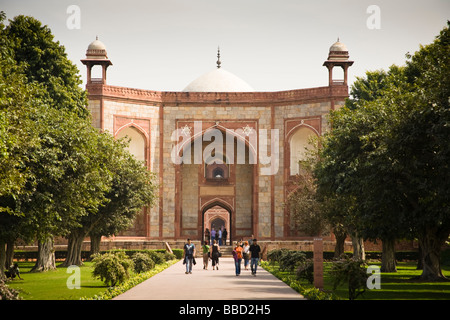 Ingresso a la tomba di Humayun, New Delhi, Delhi, India Foto Stock