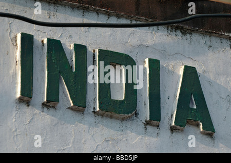 India Kerala, Fort Cochin (Cochi, Kochi). Parte di un segno per l'India il pepe e il commercio delle spezie in associazione Cochin. Foto Stock