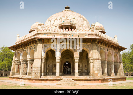 Tomba ottagonale di Isa Khan Niyazi, vicino a la tomba di Humayun, New Delhi, Delhi, India Foto Stock