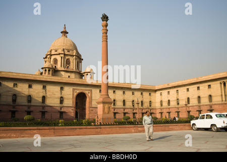 Blocco del nord segreteria edificio, Raisina Hill, New Delhi, Delhi, India Foto Stock