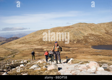 Vista panoramica Highlands scozzesi montagne salita al Ben Nevis, area vicino a Fort Williams Scotand. Orizzontale. 60925 BenNevis Foto Stock