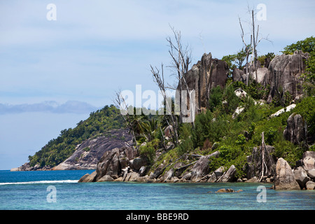 Spiaggia di Anse L'Islette, Isola di Mahe, Seychelles, Oceano indiano, Africa Foto Stock