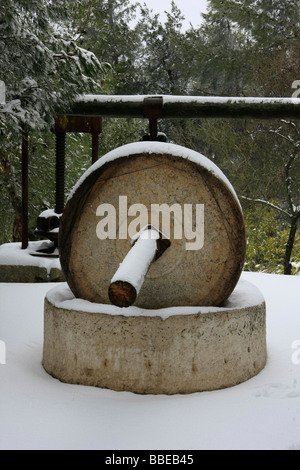 La giudea neve in Gush Etzion Foto Stock