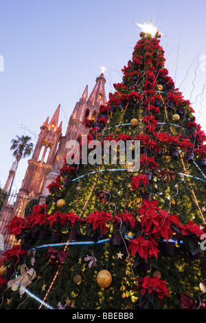 Albero di natale, San Miguel De Allende, Guanajuato, Messico Foto Stock