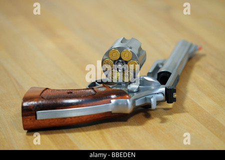Close-up di Smith e Wesson Revolver Foto Stock