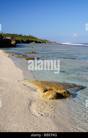 Matai Landing, Atiu, Isole Cook, Sud Pacifico Foto Stock