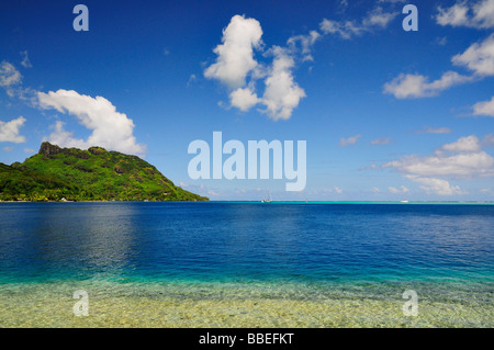 Haamene Bay, Huahine, Polinesia francese, Sud Pacifico Foto Stock