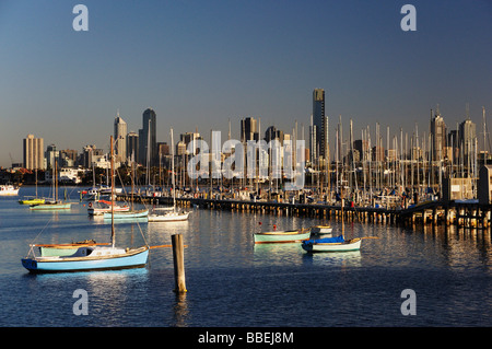 Barche, St Kilda, Melbourne, Victoria, Australia Foto Stock