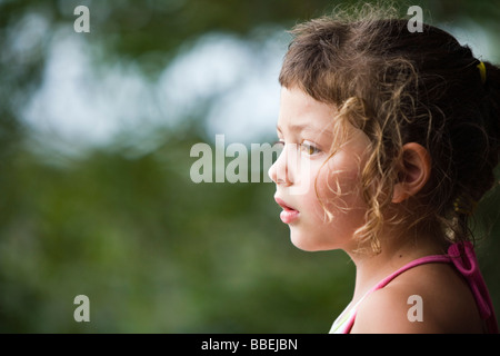 Ritratto di ragazza, Cape Hatteras, North Carolina, STATI UNITI D'AMERICA Foto Stock