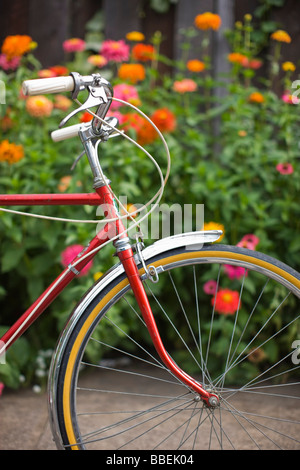 Rosso bici Cruiser Foto Stock