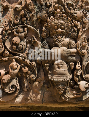 Il Banteay Srey, Tempio di Angkor, Cambogia Foto Stock