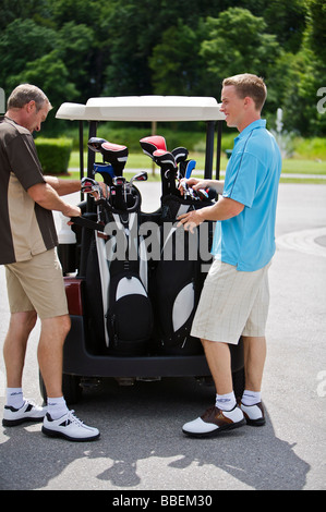 Padre e Figlio Golf, Burlington, Ontario, Canada Foto Stock