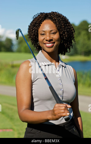 Ritratto di golfista, Burlington, Ontario, Canada Foto Stock