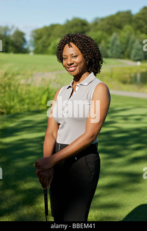 Ritratto di golfista, Burlington, Ontario, Canada Foto Stock