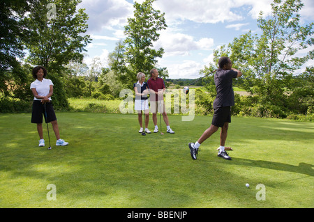 Gruppo di persone il golf Foto Stock