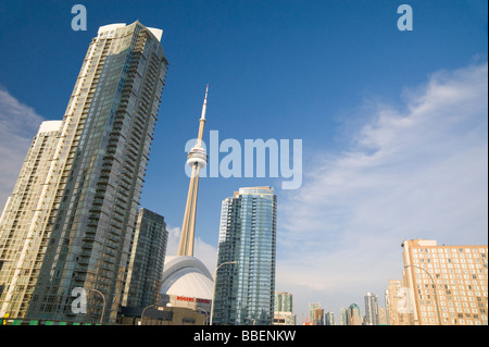 Vista da Gardiner Expressway, Toronto, Ontario, Canada Foto Stock