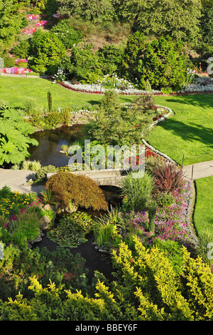I giardini di cava sono popolari sia tra la gente del posto e turisti che visitano il Queen Elizabeth Park Vancouver Foto Stock