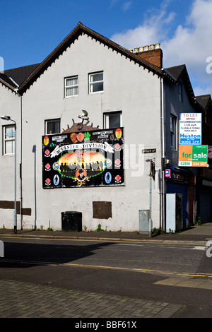 Murale unionista Belfast Irlanda del Nord Foto Stock