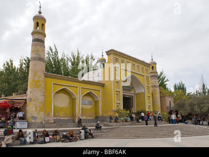 Alla Moschea Id kah, Kashgar, xinjiang ulguri Regione autonoma, Cina Foto Stock