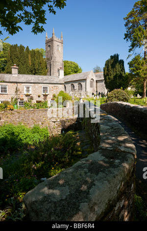 Altarnun chiesa in primavera, Cornwall Foto Stock