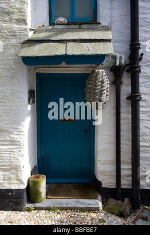 Pittoreschi cottage Polperro è un villaggio ed un porto di pesca del sud-est della Cornovaglia costa nel sud ovest dell'Inghilterra, Regno Unito Foto Stock