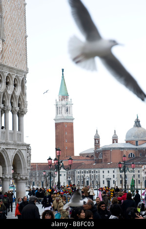 Venezia, Palazzo Ducale, la chiesa di San Giorgio Maggiore Foto Stock