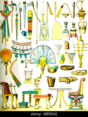 Antichi manufatti egizi Foto Stock