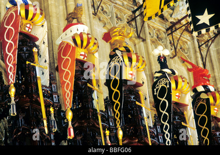 Windsor alla cappella di San Giorgio interno Berkshire cavalieri dell'Ordine della Giarrettiera, stemma araldico Inghilterra interni del Regno Unito Foto Stock