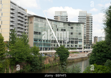 Il centro città di Manchester Foto Stock