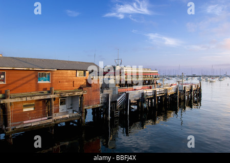 Il vecchio Fishermans Wharf, Monterey Foto Stock