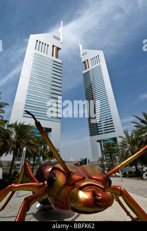 Jumeirah Emirate Towers nel quartiere finanziario di Dubai Foto Stock